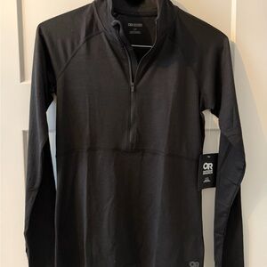 NWT Outdoor Research Alpine Onset Merino 150 Half Zip (Black | S)